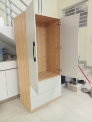 Tôi cần dọn dẹp tủ đôi như hình. Chất liệu gỗ MDF chống ẩm, tiêu chuẩn HMR, phủ melamine. tại Quảng Nam