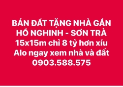 n đất tặng nhà gần hồ Nghinh - Sơn Trà 15x15m chỉ 8 tỷ hơn xíu tại Quảng Nam