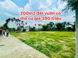 Hơn 200m2 đất vườn chỉ 390 triệu tại Quảng Nam
