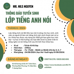 Lớp Tiếng Anh Nói Mr.Nils: Tuyển Sinh Tháng 6/2024 tại Quảng Nam