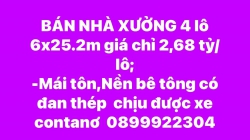 n nhà xưởng kiên cố tại khu số 3 điện ngọc 4 lô x6x25,2m tại Quảng Nam