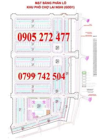 Khu phố chợ Lai Nghi: Bán lô đất đối diện công viên; Block B3-05; Giá đầu tư: tại Quảng Nam