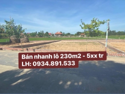 Bán nhanh lô đất 230m2 chỉ 5xx triệu tại Quảng Nam