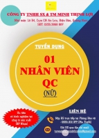 Công ty Minh Thịnh Lợi cần tuyển 01 Nhân viên Kiểm tra chất lượng tại Quảng Nam