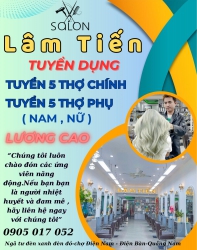 Salon cần tuyển nhân viên làm việc tại Quảng Nam