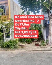 Bán lô đất mặt tiền Hòa Phú 7 - Hòa Minh, cách biển 500m tại Quảng Nam