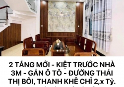 2 TẦNG MỚI KIỆT TRƯỚC NHÀ GẦN Ô TÔ, THANH KHÊ tại Quảng Nam