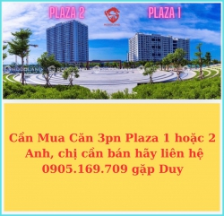 Cần mua căn 3 phòng ngủ tại Plaza 1 hoặc 2 tại Quảng Nam