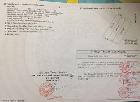 đất Thanh Hà - Hội An. 250m2 Bê tông 3m  tại Quảng Nam