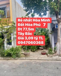 Bán lô đất mặt tiền Hòa Phú 7 - Hòa Minh, cách biển 500m tại Quảng Nam