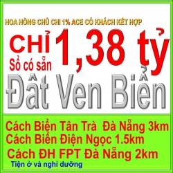 Đất gần biển Điện Ngọc, đường nhựa đã quy hoạch cao ráo không bao giờ ngập lụt tại Quảng Nam