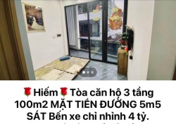 Tòa căn hộ 3 tầng 100m2 MẶT TIỀN ĐƯỜNG 5m5 SÁT Bến xe chỉ nhỉnh tại Quảng Nam