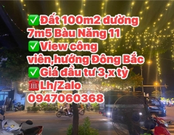 Đất 100m2 mặt tiền 7m5 Bau Nang 11 tại Quảng Nam