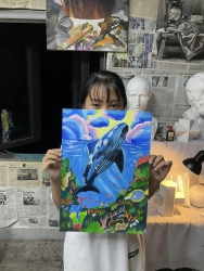 Bảo Hân học viên lớp vẽ ORI Điện Minh hoàn thiện bài mới thật sâu sắc! tại Quảng Nam