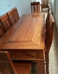 Cần thanh lý gấp 1 bộ bàn 10 ghế bằng gỗ tốt tại Quảng Nam