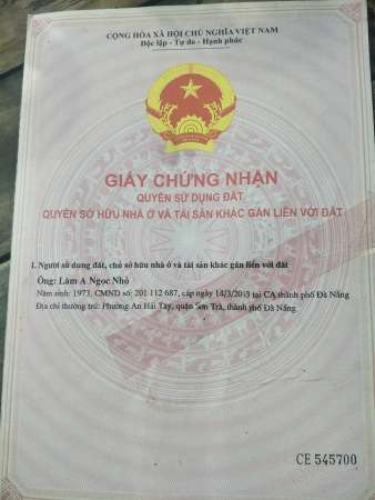 Cần bán lô bê tông điện ngọc 3m hướng đông tại Quảng Nam