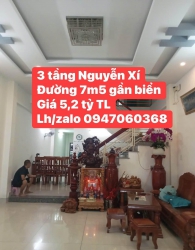 n nhà 3 tầng mặt tiền đường 7m5 Nguyễn Xí - Hoà Minh - Liên Chiểu tại Quảng Nam