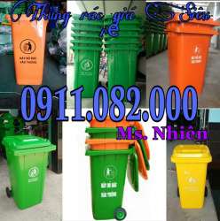 Thùng rác 240 lít giá rẻ tại trà vinh- thùng rác y tế, thùng rác nhựa, bánh xe , nắp kín tại Quảng Nam