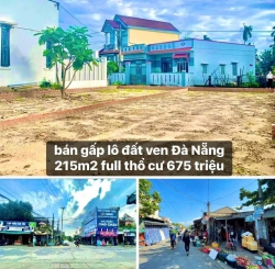 Sản phẩm lô đất 215m2 ven Đà Nẵng giá 675k tại Quảng Nam