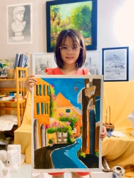 Chúc mừng bức tranh cuối cùng của khoá Tiếc lắm mà thôi hẹn gặp lại con vào ngày nắng mùa hè năm tại Quảng Nam
