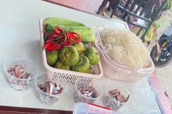 Bé Oanh - Gỏi ốc giấy 60k phần kèm bánh tráng tại Quảng Nam